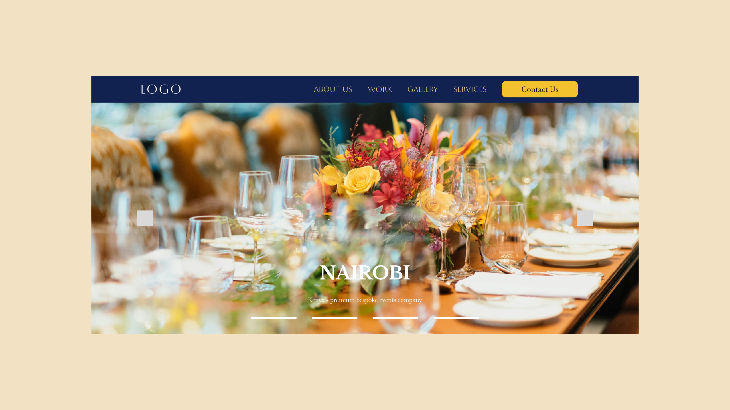 Luxury and Corporate Events Planning Website